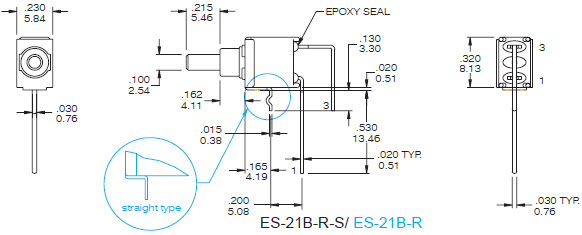 Interruptores de botão de pressão ES-21B