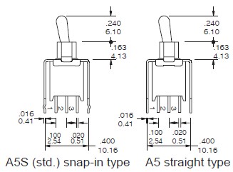 Interruptores basculantes ES-4-A5