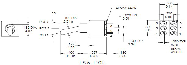 Interruptores de alternância ES-5
