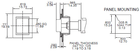 Interruptores de botão de pressão L8601-F22A