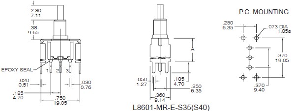 کلیدهای فشاری L8601-S35