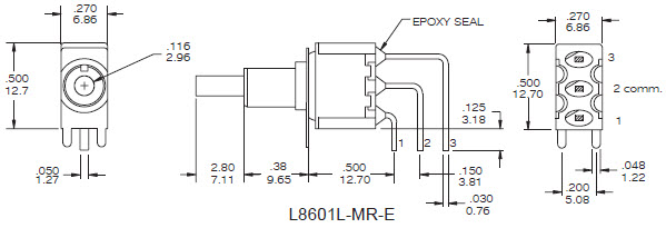 Interruptores de botão de pressão L8601L