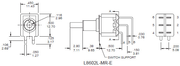 Interrupteurs à bouton-poussoir L8602L