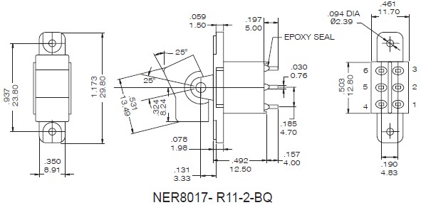 کلیدهای راکر NER8017