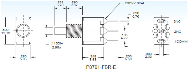 Interruptores de botão de pressão P8701