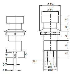 Interruptores de botão de pressão S18-21