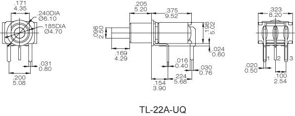 Interruptores de botão de pressão TL-22A