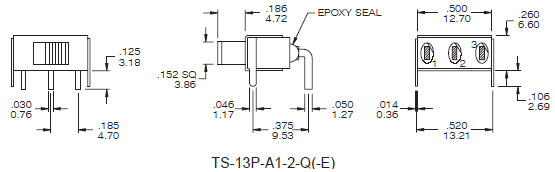 Interruptores deslizantes TS-13P