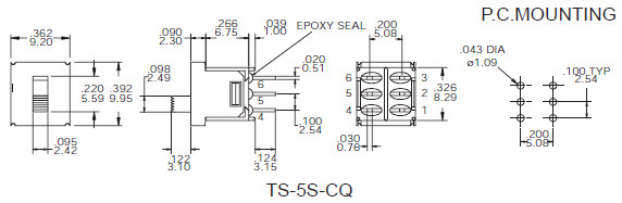 کلیدهای اسلاید TS-5S/TS-5AS