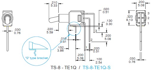 Interruptores de alternância TS-8