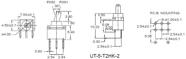Interruptores de palanca UT-5-H