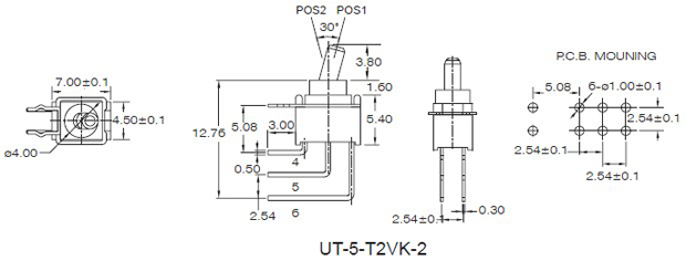 Interruptores de palanca UT-5-V
