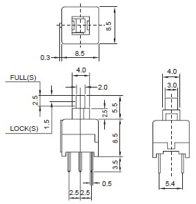 Interruptores de botão de pressão 807B-809B