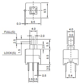 کلیدهای فشاری 807B-809B