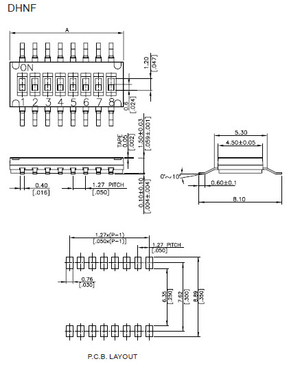 Dip Switches DHNF