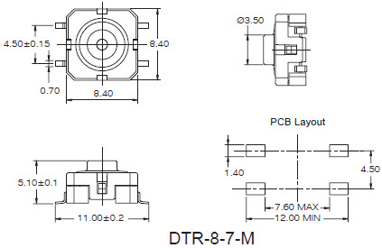 Tastschalter DTR-8-7-M