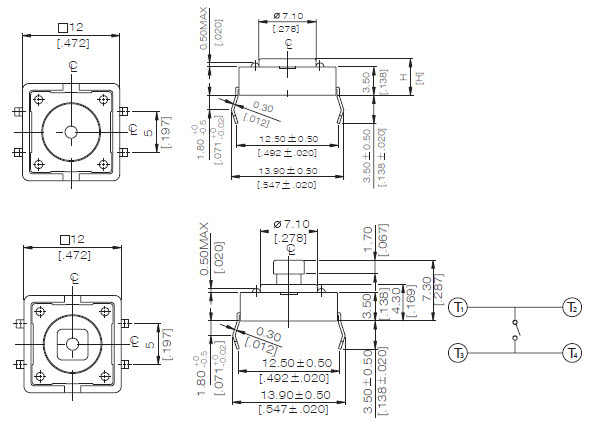 タクトスイッチ ELTS-2