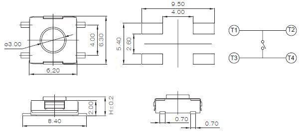 Interruttori tattili ELTSF-6