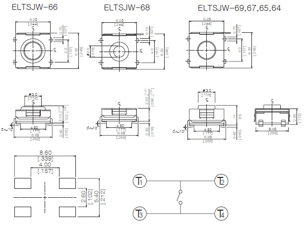 タクトスイッチ ELTSJW
