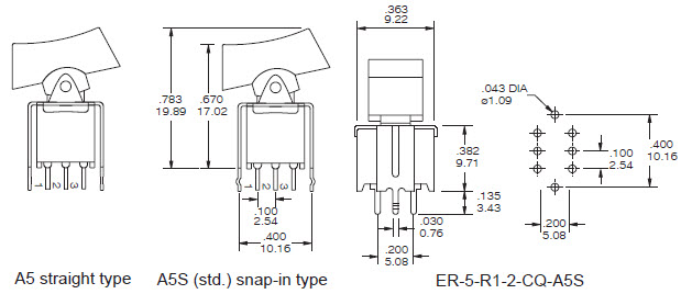 Interrupteurs à bascule ER-5-A5