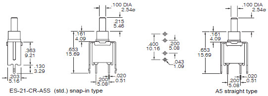 プッシュボタンスイッチ ES-21-A5