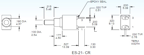Interrupteurs à bouton-poussoir ES-21