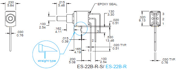 プッシュボタンスイッチ ES-22B