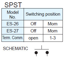 プッシュボタンスイッチ ES-26/27