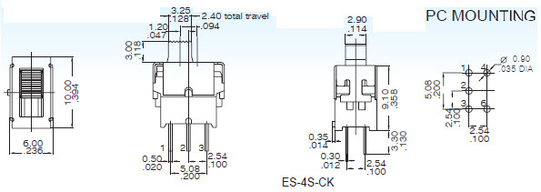 Slide Switches ES-4S-C