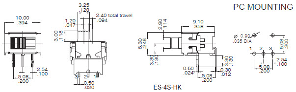 کلیدهای اسلاید ES-4S-H