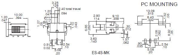 Interruttori a levetta ES-4S-M