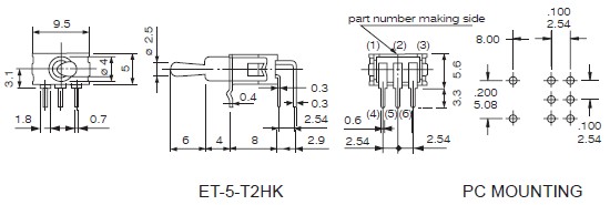 Interruptores de alternância ET-5-H