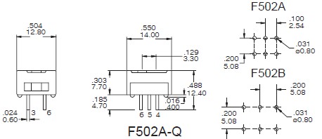 Schiebeschalter F502A