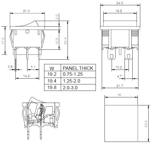 Rocker Switches JS-606P