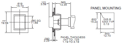 Interruptores de botón pulsador L8601-F22A