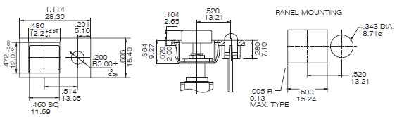 Interruptores de botão de pressão L8601-F32A