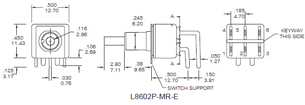 Interrupteurs à bouton-poussoir L8602P