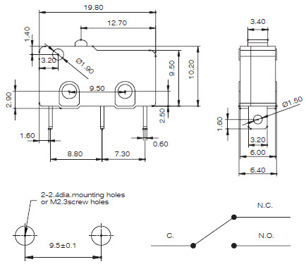 Micro-interrupteurs MS1-DT1-B1