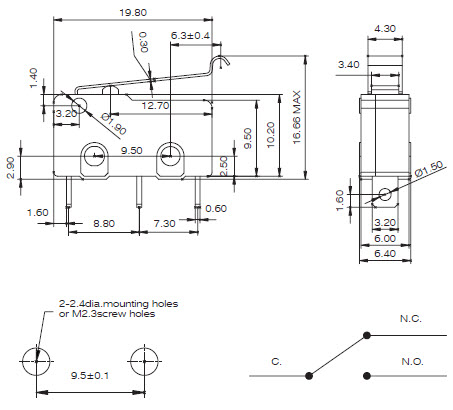 سوئیچ‌های میکرو MS1-DT1-B3