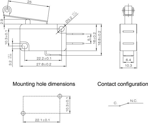 سوئیچ‌های میکرو MS2-C*T1-D5