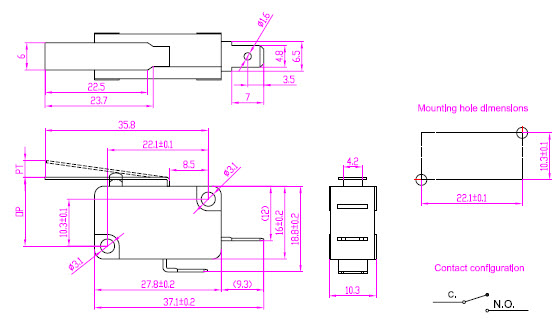 Interruptores Micro MS2-O*T1-H4