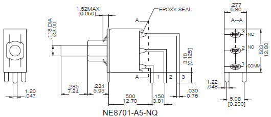 کلیدهای فشاری NE8701-A5