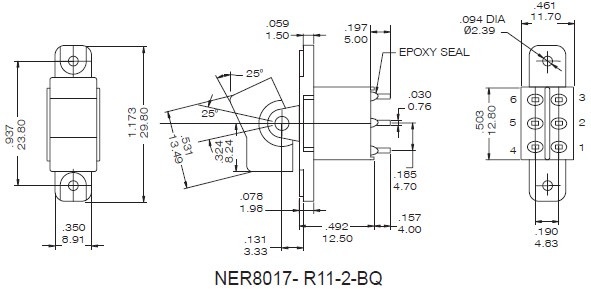 Rocker Switches NER8017