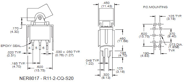 Interrupteurs à bascule NER8017-S20