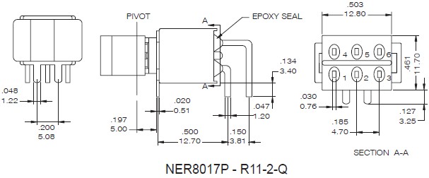 Interruttori a bilanciere NER8017P