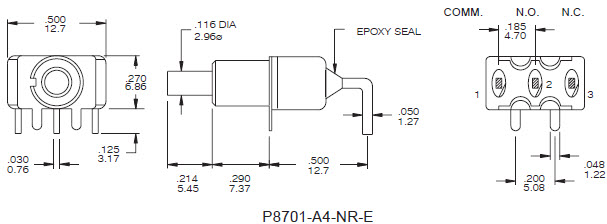 Interruptores de botão de pressão P8701-A4