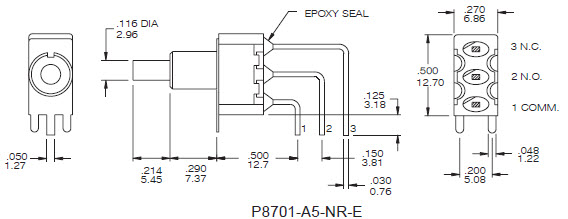 Interruttori a pulsante P8701-A5