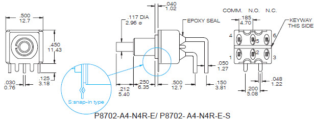 Pushbutton Switches P8702-A4