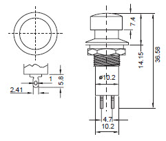 Interruptores de botão de pressão R18-21A