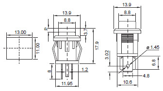 کلیدهای فشار R18-28A